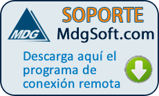 Programa de conexión remota para el soporte técnico de clientes de software MDG